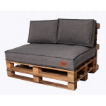 Paletové sedenie Golden Garden GG68 - podsedák a vankúš 120cm x 80cm x 15cm penový granulát melange tmavá 1